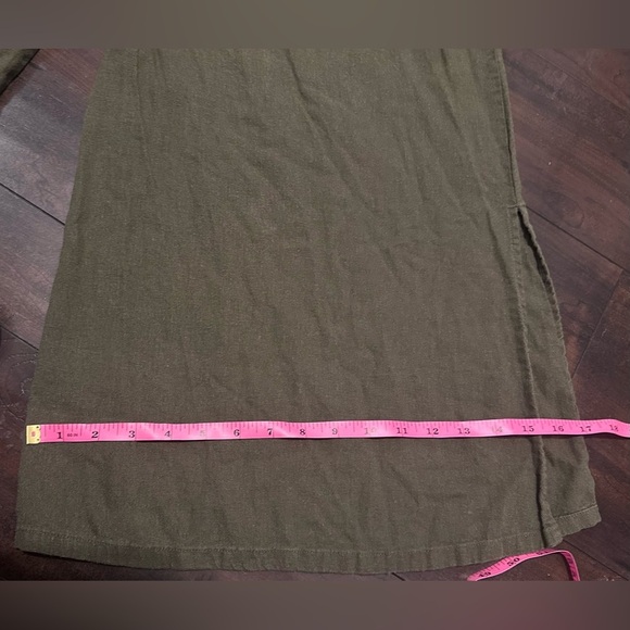 Haute Hippie Style Womens Linen Blend Strappy Wide Leg Jumpsuit Medium Green - Picture 3 of 5